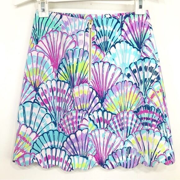 Lilly Pulitzer Oh Shello Colorful 2 Piece Shell Print Scalloped Hem Crop Set - Picture 9 of 15